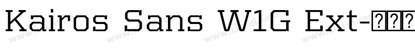 Kairos Sans W1G Ext字体转换